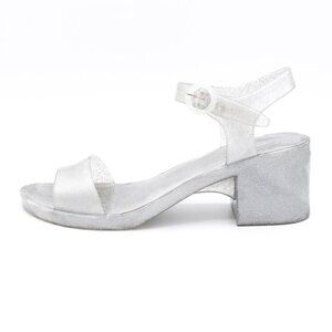 American apparel Los Angeles jelly Classic Sandal Silver Glitter Iridescent 7